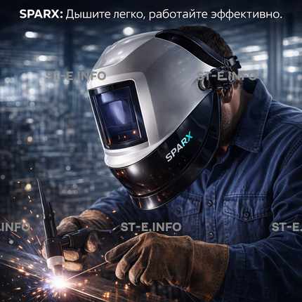 Маска сварщика Sparx с устройством подачи воздуха - st-e.info - Дзержинск